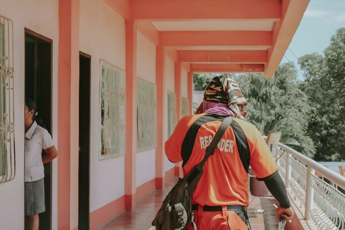 a person wearing a backpack